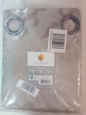 Sun Smart Beige Curtain Panel with Grommets Mirage Champagne 108" NWT $110